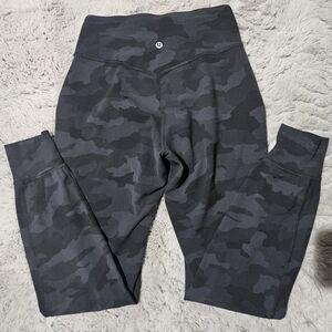 lululemon athletica Kids' Black & Dark Gray Camo Leggings